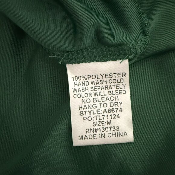 Umgee Royal Green Velour/Velvet Long Sleeve Button Down Collared Dress Sz M - Picture 10 of 10